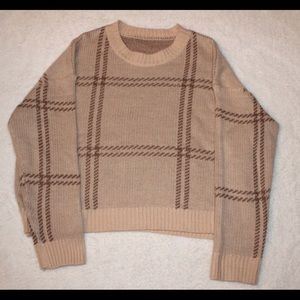 SHEIN Plaid Drop Shoulder Sweater, Size 6, Lightly Worn